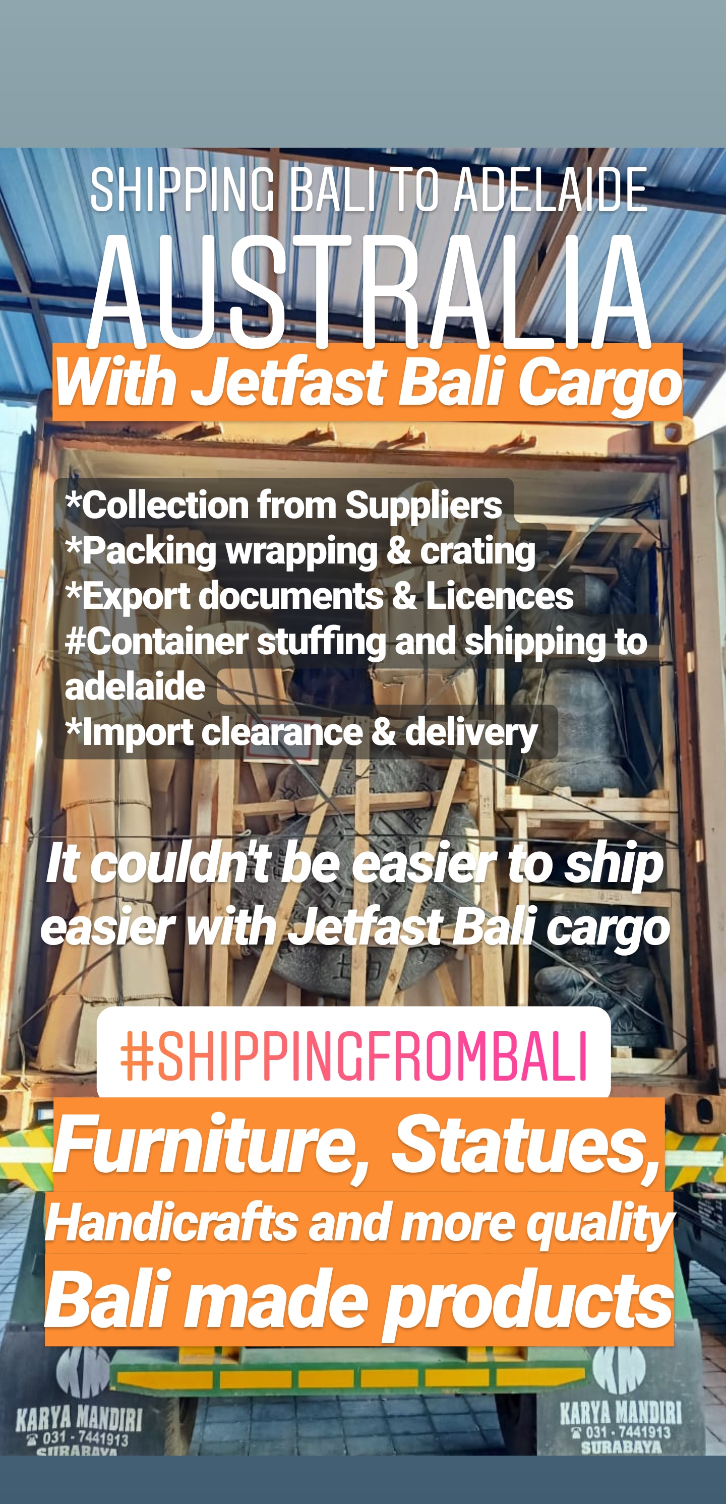 Shipping From Bali to Australia