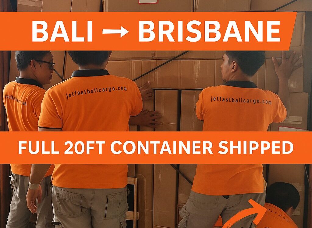 Bali to Brisbane container shipping