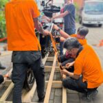 Motorbike export crating in Bali for shipping to Melbourne Australia